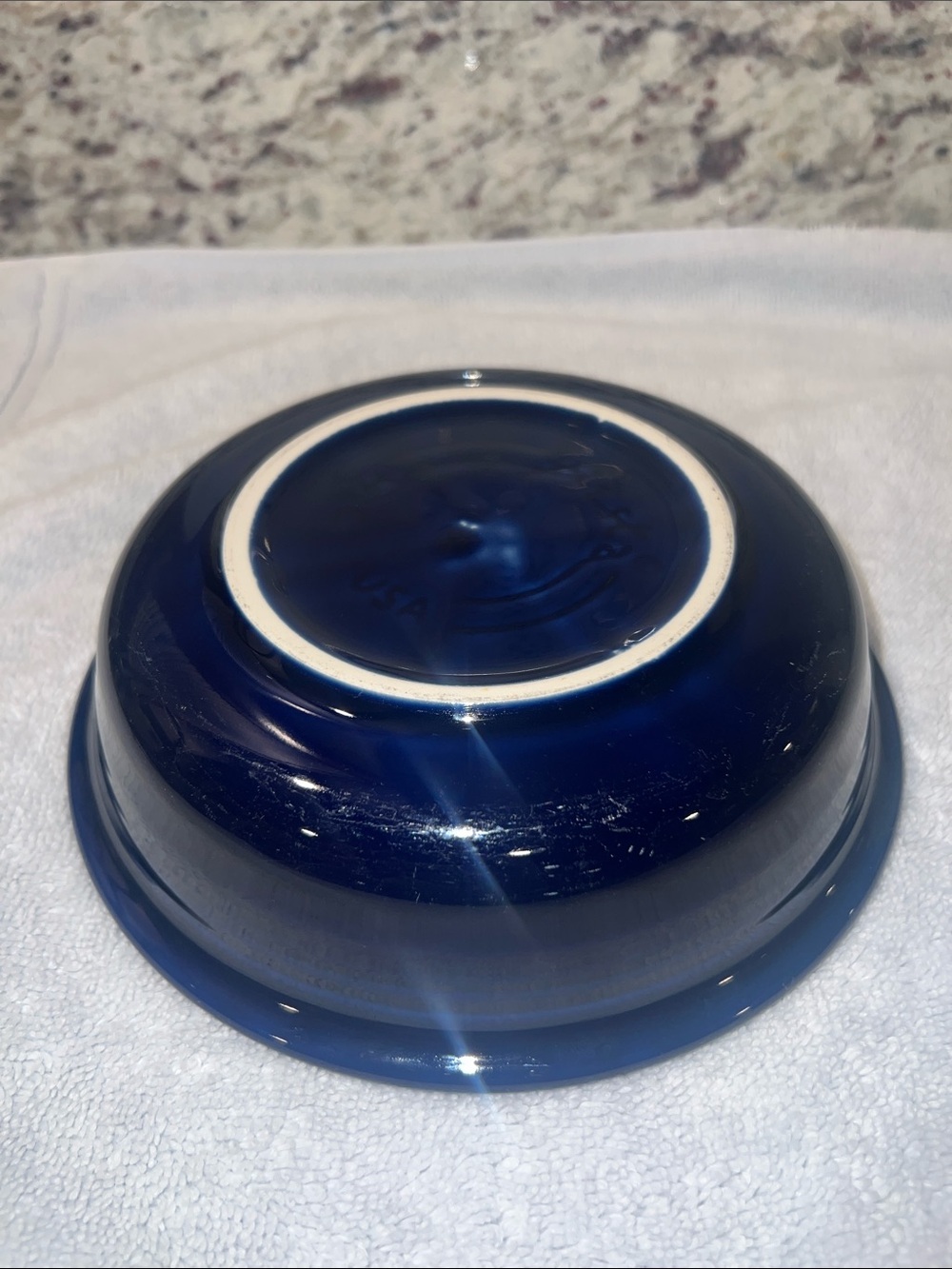 FIESTA 🥣 VINTAGE 90’s GREAT CONDITION COBALT BLUE CEREAL SOUP BOWL DISH - Picture 5 of 9